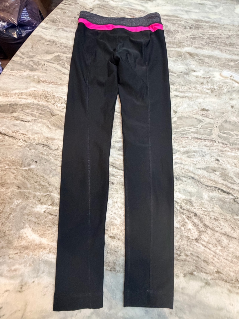Vogo Black Yoga Pants Pink Waistband Athletic Leggings XS - Picture 6 of 9